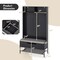 Costway 69" Tall Hall Tree with Seat Cushion Open Compartments Hooks Lift-top Storage White/Black/Rustic Brown